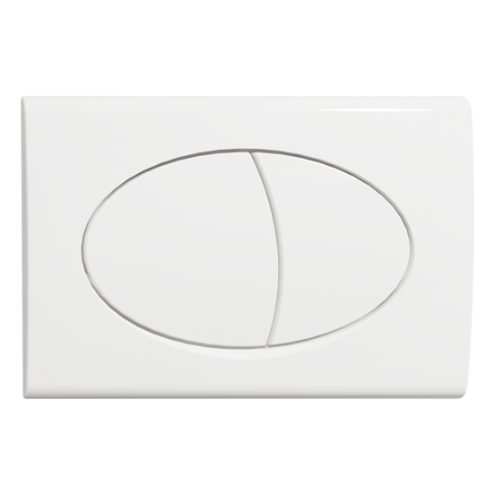 Livia Betätigungsplatte: Weiß Glänzend, für Linie Ilana Einbauspülkasten