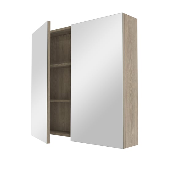 Linie Montro armoire de toilette 80 x 75 cm chêne gris