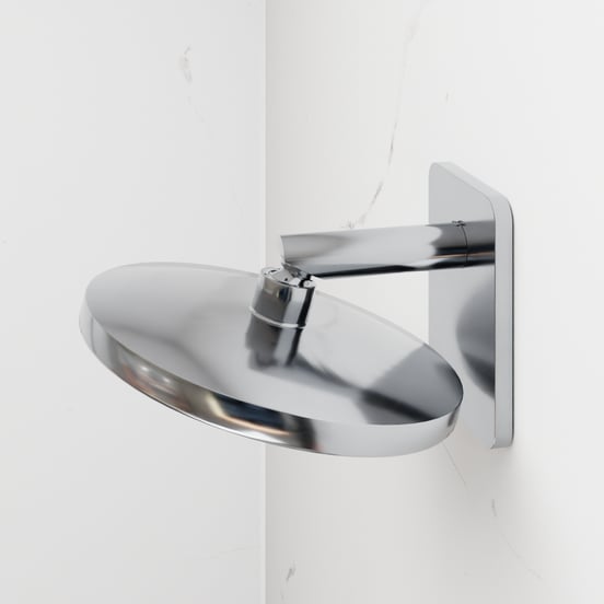 Blaufoss Onos 250  hoofddouche rond 25 cm met douchearm  chroom