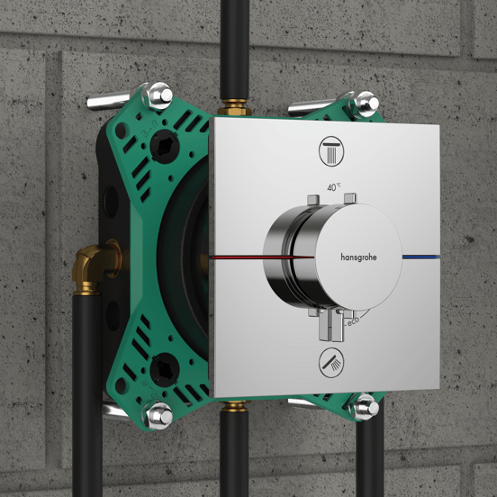 Hansgrohe Showerselect Comfort E inbouw thermostaat 2 uitgangen glanzend chroom
