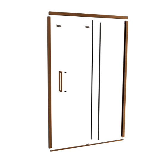 Balmani Senses Design 140 cm Profilset für Schiebetür für Nische Brushed Rosegold