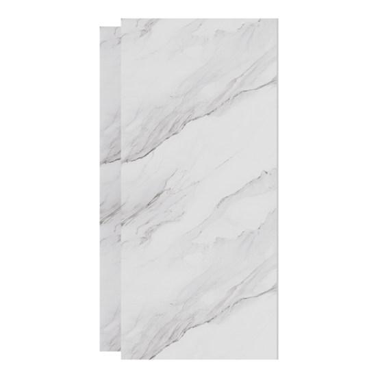Luca Varess Suite douchewandbekleding set 2 x 120x260 cm, SPC, Marble white
