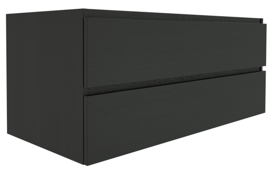 Balmani Lucida meuble sous-lavabo suspendu 120 x 55 cm chêne noir 2 tiroirs