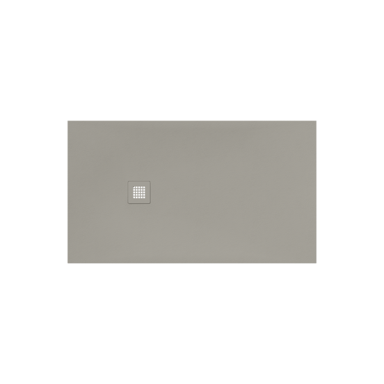 Luca Varess Classy receveur de douche 140 x 80 cm marbre composite gris clair mat structure rock