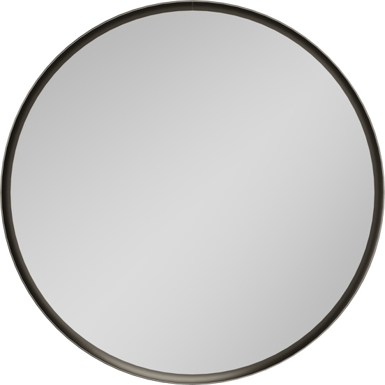 Balmani Auro ronde toiletspiegel Brushed GunMetal Ø 35 cm