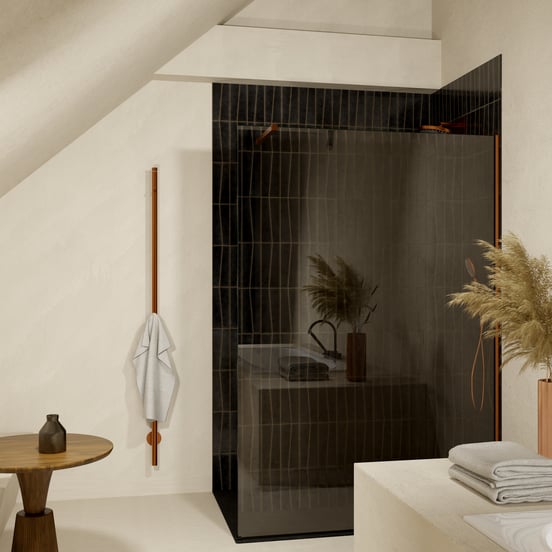 Blaufoss Mondo chauffe-serviette 3 x 170 cm brushed rosegold 35W