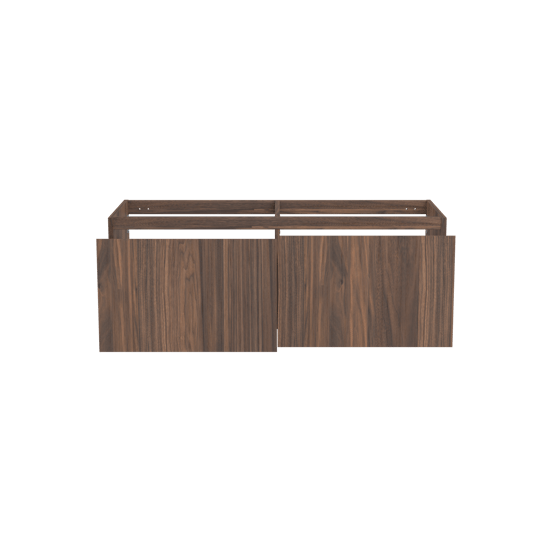 Balmani Idra zwevende wastafelonderkast 135 x 55 cm fineer notenhout 4 lades