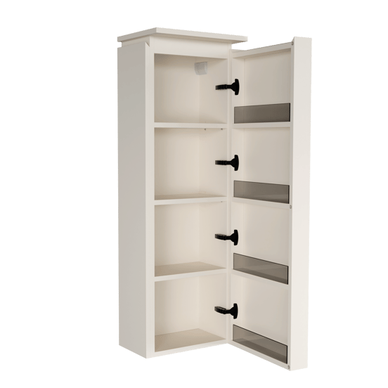 Balmani Eclips zwevende kolomkast rechts Sandbeige 44 x 32 x 130 cm