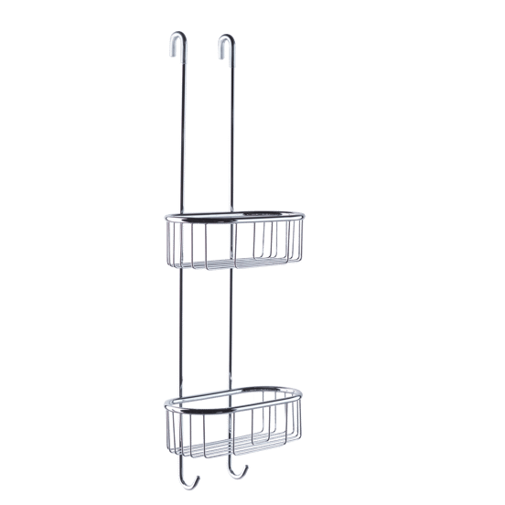 Blaufoss Amy porte-savon double pour paroi de douche chrome