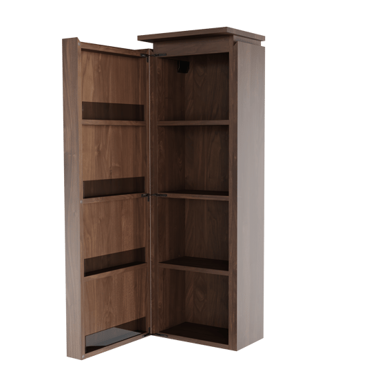 Balmani Eclips zwevende kolomkast links Amerikaans notenhout 44 x 32 x 130 cm