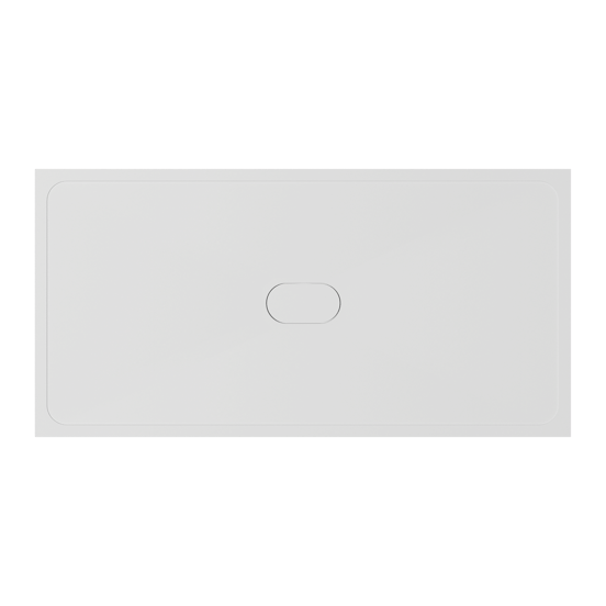 Balmani Artic douchebak 180 x 90 cm top solid mat wit