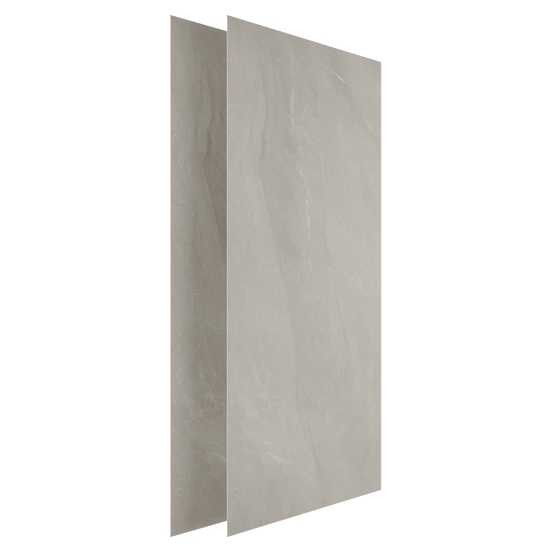 Luca Varess Groovy douchewandbekleding set 2 x 120x260 cm, SPC, Bali Light Grey