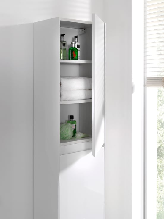 Storke Edge colonne salle de bains suspendue Blanc Brillant 40 x 30 x 170 cm