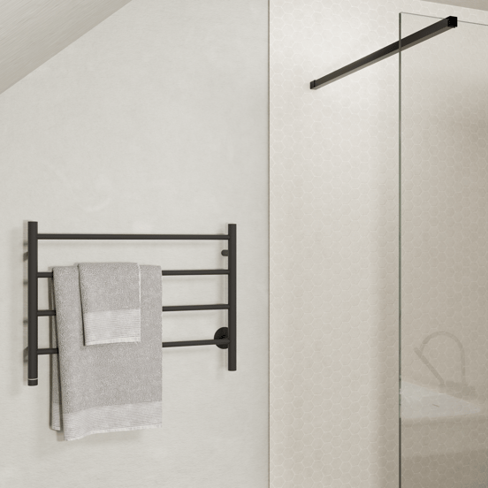 Blaufoss Odda Basso handdoekwarmer 55 x 75 cm mat zwart 50W