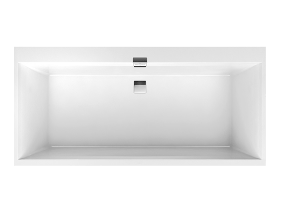 Villeroy & Boch Squaro Edge 12 2-Personen-Einbaubadewanne: 190 x 90 cm, Quaryl, Weiß Glänzend