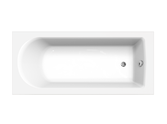 Luca Varess Rosala baignoire encastrable simple 180 x 80 cm acrylique Blanc Brillant