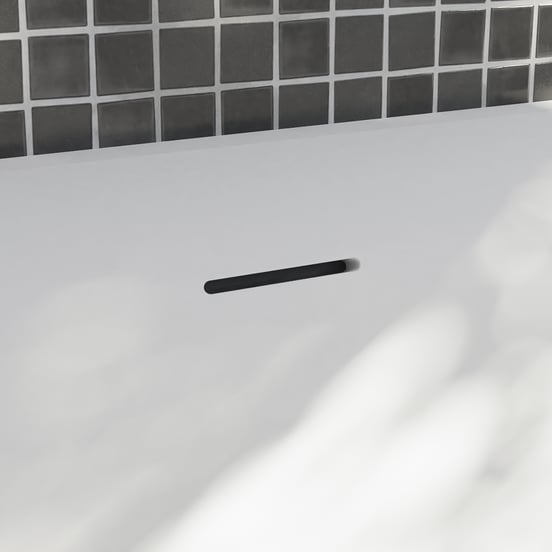 Balmani Rallanta rechthoekig vrijstaand bad 180 x 80 cm Solid Surface mat wit