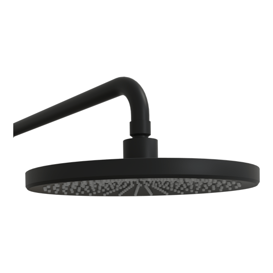 Blaufoss Onos 250 Duschsystem: Schwarz Matt
