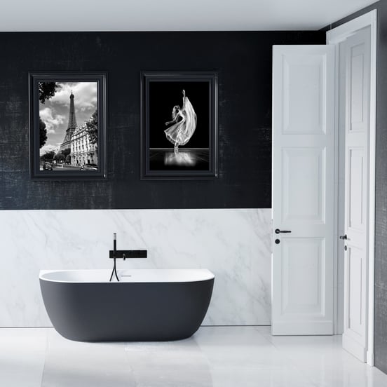 Luca Varess Otello tweepersoons halfvrijstaand bad 170 x 80 cm acryl Mat Zwart