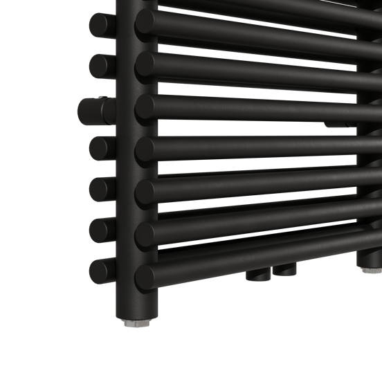 Vipera Alegria sèche-serviettes doublé 50 x 180 cm chauffage central noir mat raccordement latéral et central 1.688W