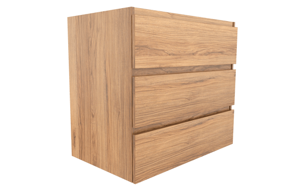 Balmani Lucida staande wastafelonderkast 90 x 55 cm teakhout 3 lades