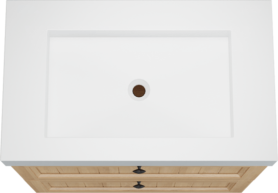 Balmani Lemon staand badkamermeubel 90 x 55 cm, fineer natuur eik met Modus enkele wastafel in mat wit