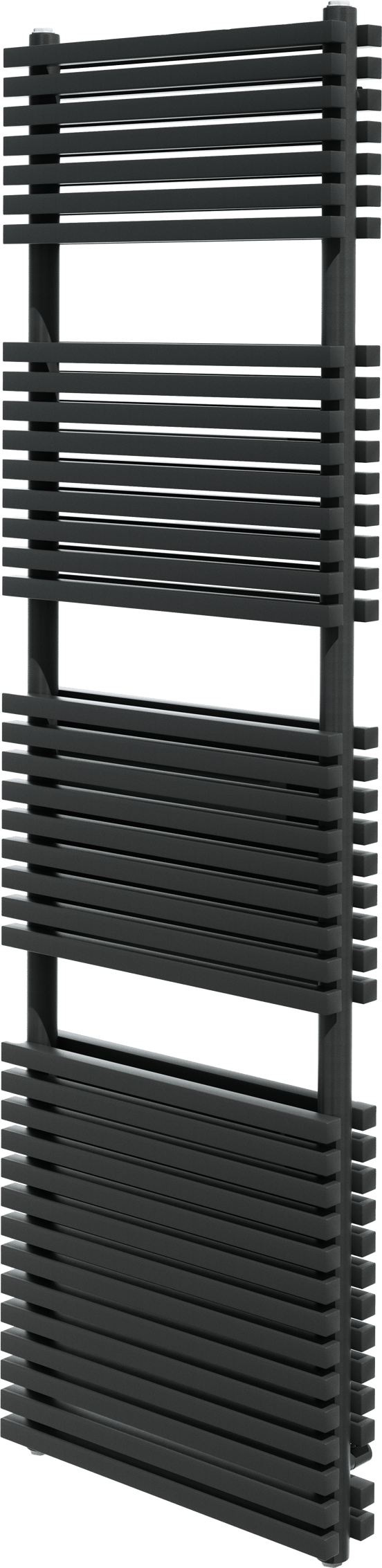 Vipera Vesuvio Doppel Handtuchheizkörper 50 x 180 cm Elektrische Heizung Schwarz matt Seiten- und Mittelanschluss 1430W, inkl. Widerstand