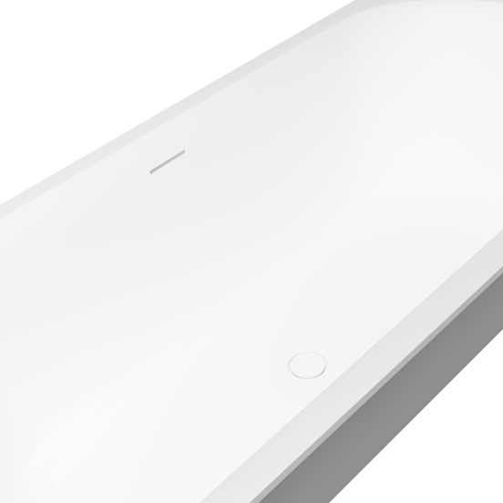 Balmani Rallanta baignoire encastrable duo 180 x 82 cm Solid Surface blanc mat