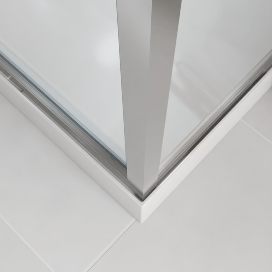 Luca Varess Talan cabine de douche avec portes pivotantes 90 x 90 cm verre transparent profil chrome mat