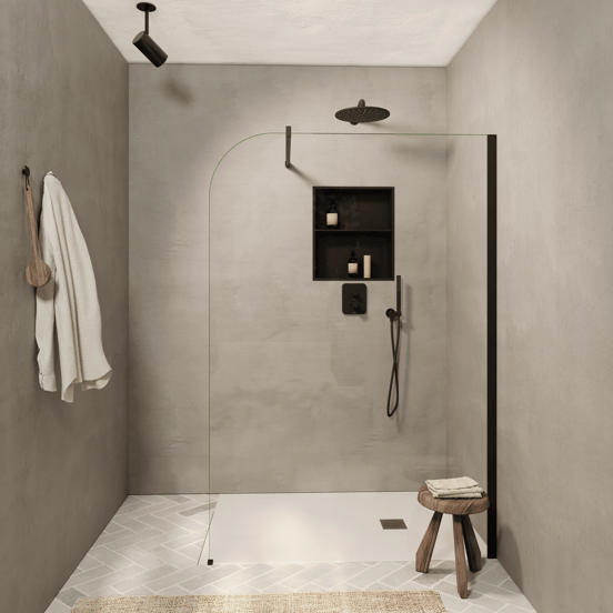 Blaufoss Box Niche encastrée 50,5 x 59 cm noir mat