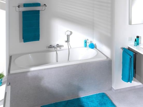 Luca Varess Trasime baignoire encastrable double 190 x 90 cm acrylique Blanc Brillant