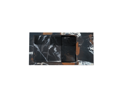 Balmani Mood fonteintje 36 x 18 cm Portoro Gold marmer