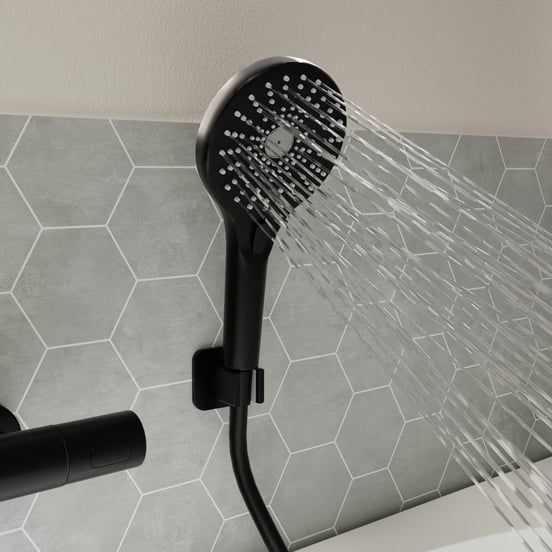 Blaufoss Onos handdouche 3 straalfuncties Mat Zwart