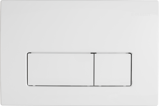 Delta50 bedieningspaneel Hoogglans Wit voor Geberit Duofix UP100 inbouwreservoir