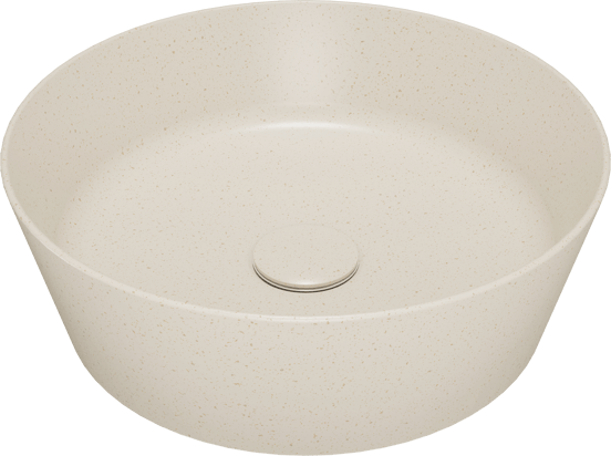 Storke Cona waskom beige granita solid surface rond Ø 36 cm