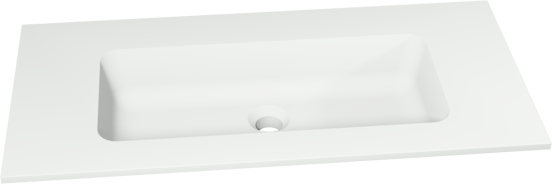 Storke Mata enkele wastafel matte Solid Surface 80 x 40 cm