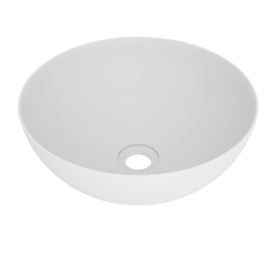 Luca Varess Supra vasque à poser porcelaine blanc mat rond Ø 36 cm