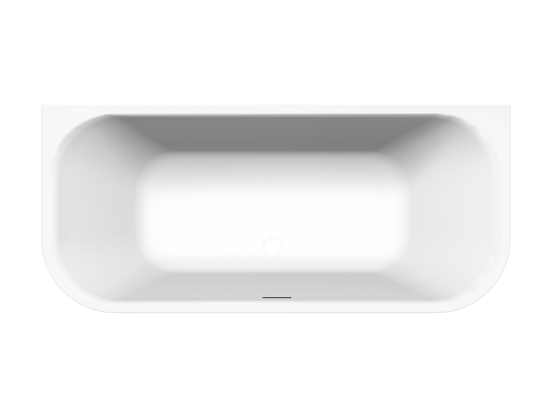 Luca Varess Mezzo halfvrijstaand bad 180 x 80 cm acryl mat wit