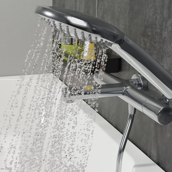 Blaufoss Round handdoucheset 3 functies chroom