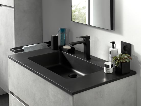 Storke Scuro plan simple quartz mat 85 x 52 cm