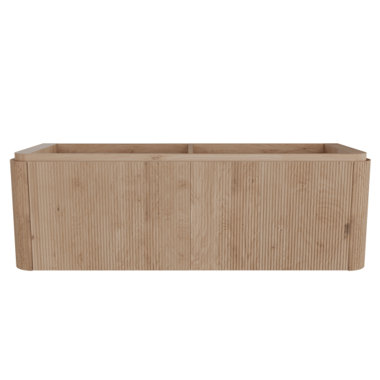 Balmani Moon zwevende wastafelonderkast 160 x 55 cm natuur eiken 2 lades vert. sym. Groef