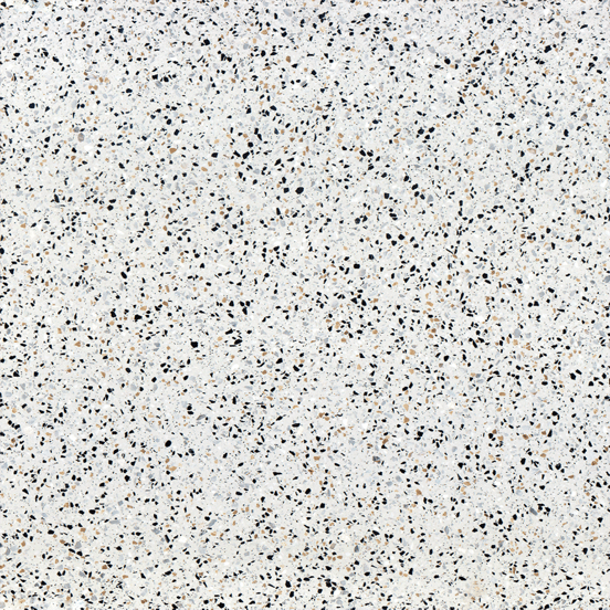Storke Tavola enkel of dubbel wastafelblad mat wit/zwart terrazzo 150 x 52 cm