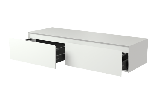 Balmani Mitra Elements zwevende wastafelonderkast 150 x 50 cm mat wit 2 lades