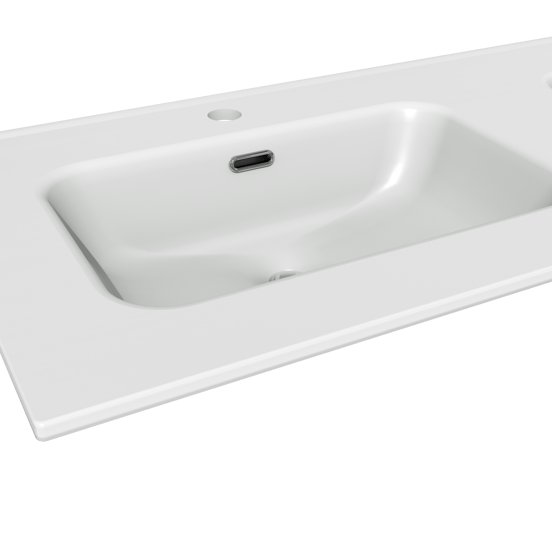 Linie Baro plan double porcelaine blanc mat 120 x 46 cm