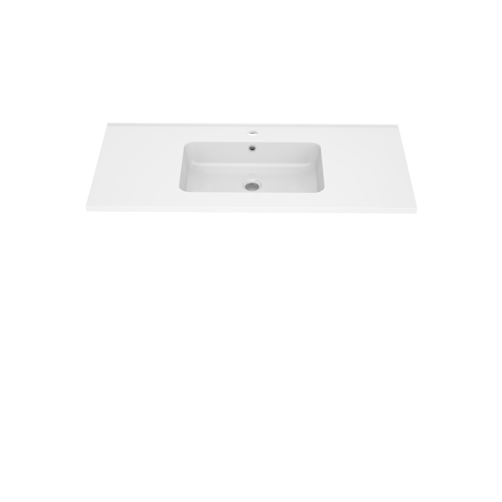 Linie Vano vasque simple marbre composite brillant 100 x 46 cm