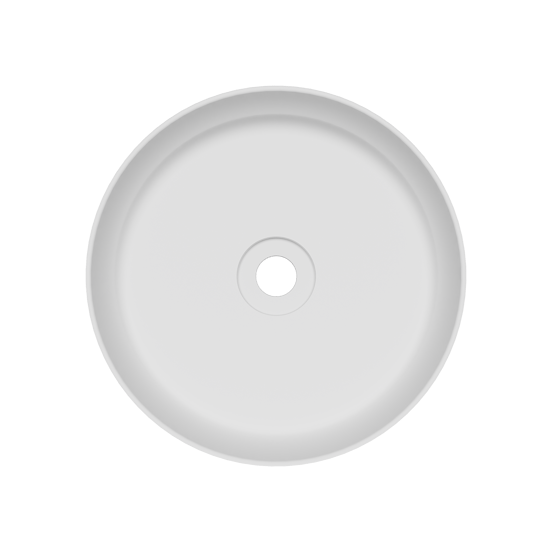 Balmani Bag vasque à poser Solid Surface blanc mat rond 40 x 40 cm