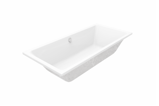 Luca Varess Sandrina tweepersoons inbouwbad 170 x 75 cm acryl mat wit
