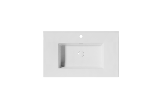 Storke Kera Einzelwaschtisch Porzellan weiß glänzend 85 x 52 cm, Ablaufventil nicht inklusive