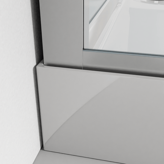 Luca Varess Talan cabine de douche avec portes coulissantes 90 x 90 cm verre transparent profil chrome mat