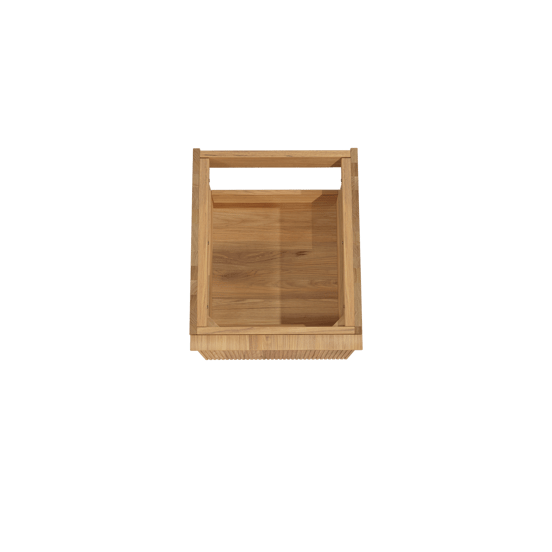 Balmani Forma hängender Waschbeckenunterschrank: 45 x 55 cm, Teak, 2 Schubladen